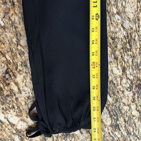 Yoana Baraschi Black Long Sleeve Rhinestone Beaded Sheath Dress Size 12 - Picture 12 of 13